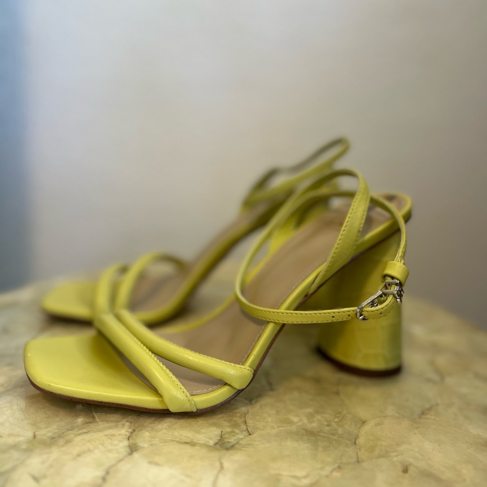 NWOT Sam Edelman Kia Lime yellow heels 8.5